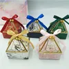 Pudełko Wedding Party Supplies Cukierki Box Baby Shower Paper Chocolate Boxes Prismatic kreatywny Bronzing Pudełka kartonowe 211108