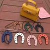 2022 INS Popular Fashion PU Leather Horse Hoof Horseshoe Bag Pendant Women Handbag Accessories Ladies Bag Charm Ornament Gifts X220214