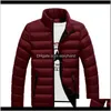 Down Parkas Ytterkläder Coats Kläder Kläder Drop Leverans 2021 Mens Vinter Varm Polded Slim Jacket Skidsporter Snowsuit Rock Klättring Kort