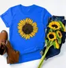 T-shirt da donna T-shirt da donna T-shirt grafica con stampa girasole Kawaii Abbigliamento femminile Primavera estetica Streetwear Ragazze Top carini Camicie floreali Teen