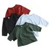 T-shirt a maniche corte per bambini estivi T-shirt top in cotone solido per bambini T-shirt per neonati e ragazze M4004