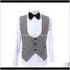 Mens Vests Tailored Houndstooth Vest Suit Men Wool For Wedding Slim Fit Prom Groom Tuxedo Waistcoat U Neck Dress Vestgilet Htgz3 4E8Vp