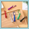 Other Garden Home & Garden6 Colors Portable Led Flashlight Key Chain Aluminum Alloy Torch Flashlights With Carabiner Ring Keyrings Gifts Hwd