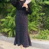 Nomikuma Polka Dot Trompet Rok Dames Hoge Taille Mid Calf Koreaanse Vintage Rokken Vrouwelijke Zomer Jupe Longue Femme 3E166 210514
