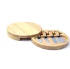 Kitchen Tools Bamboo Cheese Board and Knife Set Round Charcuterie Boards Swivel Meat Platter Holiday Housewarming Gift RRD13584 SEAWAY