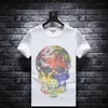 Plus Size Fashion Skull s T Shirts Men Brand Short Sleeve Man Streetwear O Neck Slim Tshirts Calaveras Camiseta 210716