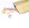 Leotrusting 50pcs/lot Thick Stand up Matt Gold Foil Window zip bag Bag Doypack Gold Window Foil Candy Sugar Nuts Gift Zip Pa