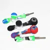 14mm Silicone Nectar Mini Kit Silicon Smoking Water Hand Pipe With titanium tips Container For Wax