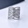 Bröllopsringar Hyperbole Luxury Bridal Engagement Ring Large For Women Cubic Zirconia Jewelry Factory Outlet Kpop Bague5000445