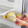 Пластиковый прозрачный холодильник Организатор скольжения под шельфом ящик коробки стойки холодильник яйцо овощные кухня фрукты еда контейнер 21112