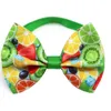 wholesale Pet Dog Apparel Bowties Neckties Fruit Style Ribbon Small Cat Adjustable Strap Bow Tie Summer Supplies