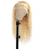 Ishow 13 * 4 Transparent Kant Front Pruik Braziliaanse Body Wave Menselijk Haar Pruiken Blonde Kleur 613 Peruviaanse rechte 10-30 inch voor vrouwen Alle leeftijden los