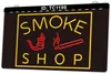 TC1199 Smok Shop Light Sign Sign Dual Cor 3D Graving2345