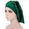 Moda Kobiety Satin Sleep Cap Hair Loss Długa maska ​​z miękkim elastycznym zespołem dla naturalnych kręconymi warkocz włosów Dreadlock