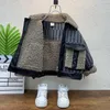 Clothing Sets Kids Suit Winter Boys And Girls' Fleece Sweater Thickened Coat+Knit Sweater+Plush Pants 3PCS Children's