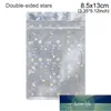 20 SZTUK 6 Rozmiary Laser Stars Plastikowy Bag Zip Alinumentowany Samo Uszczelnienie Wodoodporne Przechowywanie Zipper Reklospable Wouch Torby Cena Fabryczna Ekspert Projekt Quality Najnowszy styl