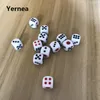 Dice Set Whole 10020050010001500PCS 10mm Acrylic White Hexahedron Fillet Red Black Points Clubs KTV Dedicated Gambing8010229