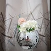 Plastique bohème Disco boule tenture murale fleur plantes Pot jardinières miroir hydroponique panier Vase décoration de la maison artisanat
