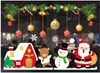 عيد ميلاد سعيد نافذة ملصقات الشتاء الديكور للمنزل الجدار ملصق الحلي جارلاند السنة الجديدة نويل ناتال هدية عيد الميلاد