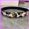 Nya Leopard Print Belt Fashion Women Belts Designer Mens Business Belt Reversible Letters Needle Buckle Midjeband Designers Casual1137204