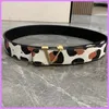 Nya Leopard Print Belt Fashion Women Belts Designer Mens Business Belt Reversible Letters Needle Buckle Midjeband Designers Casual3703832