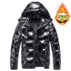 2020 Nova Chegada Masculina Parkas Jaqueta Moda Colarinho Colarinho Casaco Menino Homens Brilhante Grossa Quente Outwear Homens Roupas M-4XL Y1103