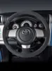 Pour Toyota FJ Cruiser FJ bricolage en Fiber de carbone daim cuir couverture de volant intérieur poignée couverture