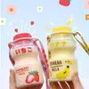 480ml Plastic Leuke Yoghurt Waterfles Tour Drinkfles Yakult Vorm Kawaii Melkpak Shaker Fles voor KidsGirlAdult H0831106810