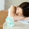 2021 Handheld clipe ventilador encher luz dobrável mini elétrico fãs estudante usb pendurado pescoço 3 cores