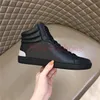 Ace High Top Sneaker Runner Baskets Chaussure Italie Vert Rouge Stripe Luxurys Designers Baskets Vintage Chaussures À Lacets En Cuir Sports Casual Chaussures