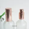 100 ml Rose Gold Empty Essent Oil Spray Bottle Frosted Glass Spraying Container Package Parfym Sprayer2067118