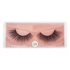 Extension de faux cils réutilisables faits à la main Naural longs 3D faux cils maquillage pour les yeux bande complète tige de coton noir fond rose 10 modèles disponibles