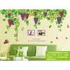 Nouveau Design Extra Large 2pcs / set (A / B) Fruit Raisin Wall Sticker Romantique Tv / chambre / salon Art Sticker Kids Room Decor 210420