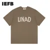 IEFB Streetwear Trend Mektup Baskı Erkekler Için Kısa Kollu T-Shirt Yaz Cusuual Moda Siyah Tee Tops Temel Bez 9Y7481 210524
