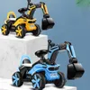 GRANDI BAMBINI Digger Model Escavator Giocattolo con musica Guida sui giocattoli Bambini Bambini Toddler Electronic Engineering Truck Gifts