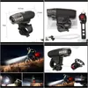 Lights Usb Rechargeable Led Bicycle Bright Bike Front Headlight Rear Tail Light Set1 Xubmu Bmgtc