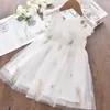 Bärenführer Baby Mädchen Casual Prinzessin Kleider Mode Sommer Kinder Pailletten Kleid Kinder Hochzeit Party Vestidos Kleidung 210708