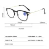 Solglasögon Oversize Retro Reading Glasses Män Kvinnor Anti Blue Light Presbyopic Full Frame Diopter + 1.5 + 2.0 + 2.5 + 3.0