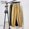 Pantaloni Harem a vita alta autunno Donna Casual Streetwear Pantaloni donna Pantaloni cargo solidi Pantaloni elastici Donna Femme Pantalon 10661 210528