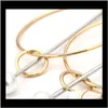 Smycken hoop charm olika storlek tre cirkel runda geometri örhängen för kvinnor mode drop leverans 2021 0tk1y