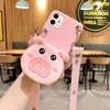 3D Cartoon Wallet Soft TPU Silicone Phone Cover for iPhone 12 11 Pro Max XR XS X 87 Avocado Strawberry with Lanyard5397030