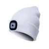 Czapki Czapki Luminous Cap Alpinering Fishing Diod LED dzianiny zachowaj ciepłe podróże w lampie zimowej kapeluszowe maski rowerowe