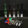 Glazen NC Kit 14 mm Quartz Tips Keck Clip Hookahs Siliconencontainer Reclaimer Nector voor het roken van Dabber Tools met siliciumtip