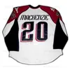 24S Custom AHL Cleveland Lake Erie Monsters 25 Stewart 20 Mackenzie 39 Galiardi Hockey Jerseys Red White Blue Stitched Logos Size S-4xl