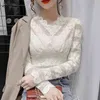 blusa top de encaje de crochet vintage
