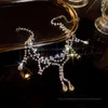 Hänghalsband europeiska och amerikanska mode strass chunky halsband söt lyxiga sexiga smycken tillbehör krage de mujer