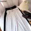 Neploe Spring Wide Leg Pants Korean Fashion All-match Straight Vestidos High Waist Slim Solid Color Suit Pantalon Female 94938 210422