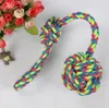 Dog Rope Knot Ball molar Teeth Cleaning Hand drawn Toy throw balls training Interactive Pet puppy toys For Small Medium Dogs