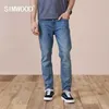 Herfst Slim Fit Tapered Jeans Mannen Casual Basic Klassieke Broek Hoge Kwaliteit Merk Kleding SK130283 211104