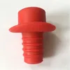 Forme de chapeau haut de forme en Silicone souple personnalisé bouchon de bouteille de vin bouchon de bière outil de fête de cuisine familiale 5 couleurs T500622